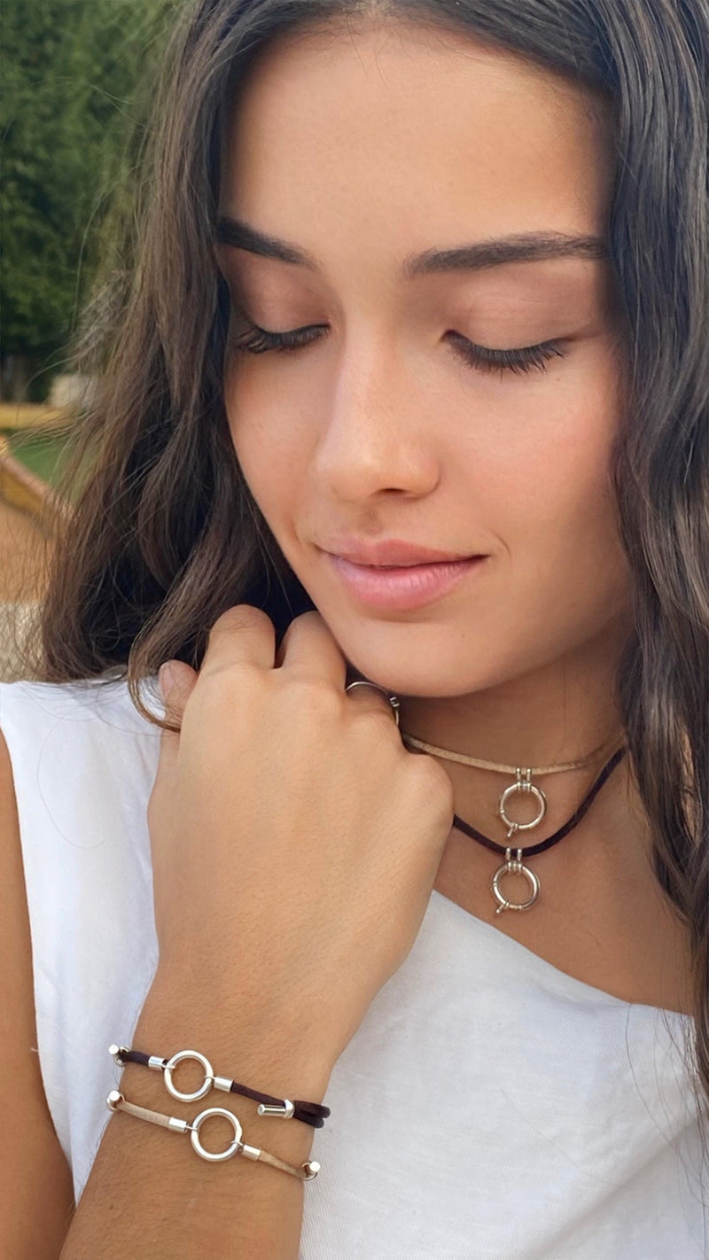 PULSERAS DE SEDA Y PLATA