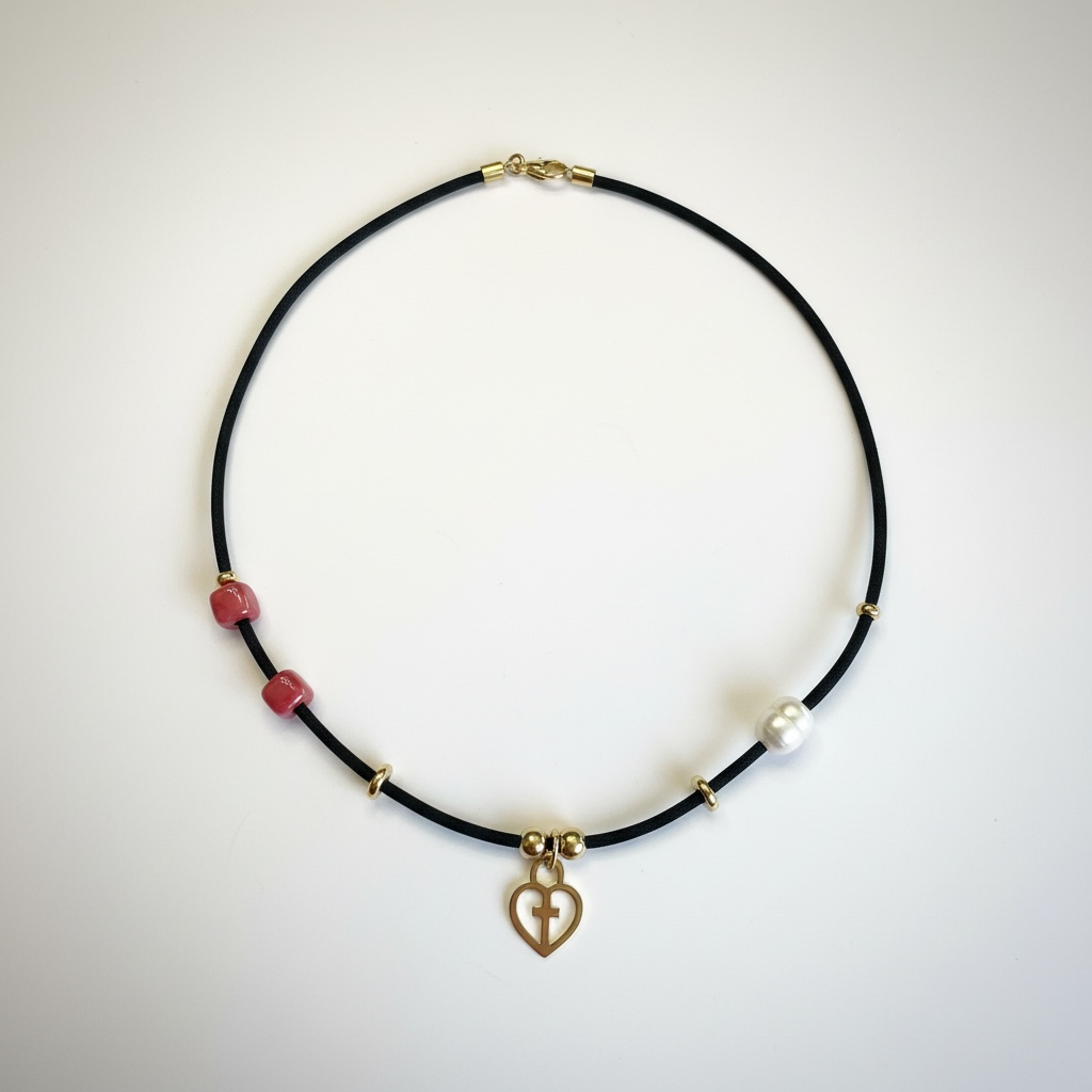 Sagrado corazón de Jesús en oro  y granate (plata 925 verificada chapada oro 18kt 0,5m)