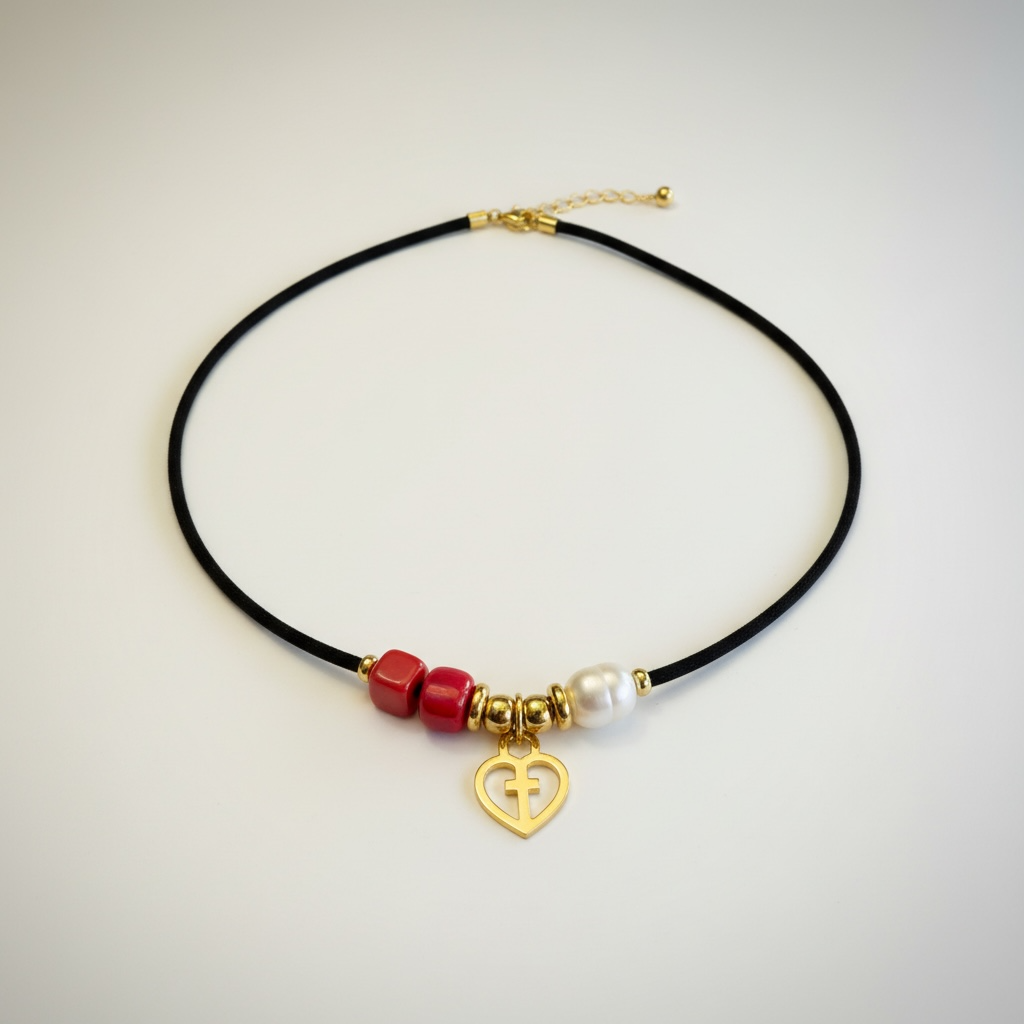 Sagrado corazón de Jesús en oro  y granate (plata 925 verificada chapada oro 18kt 0,5m)