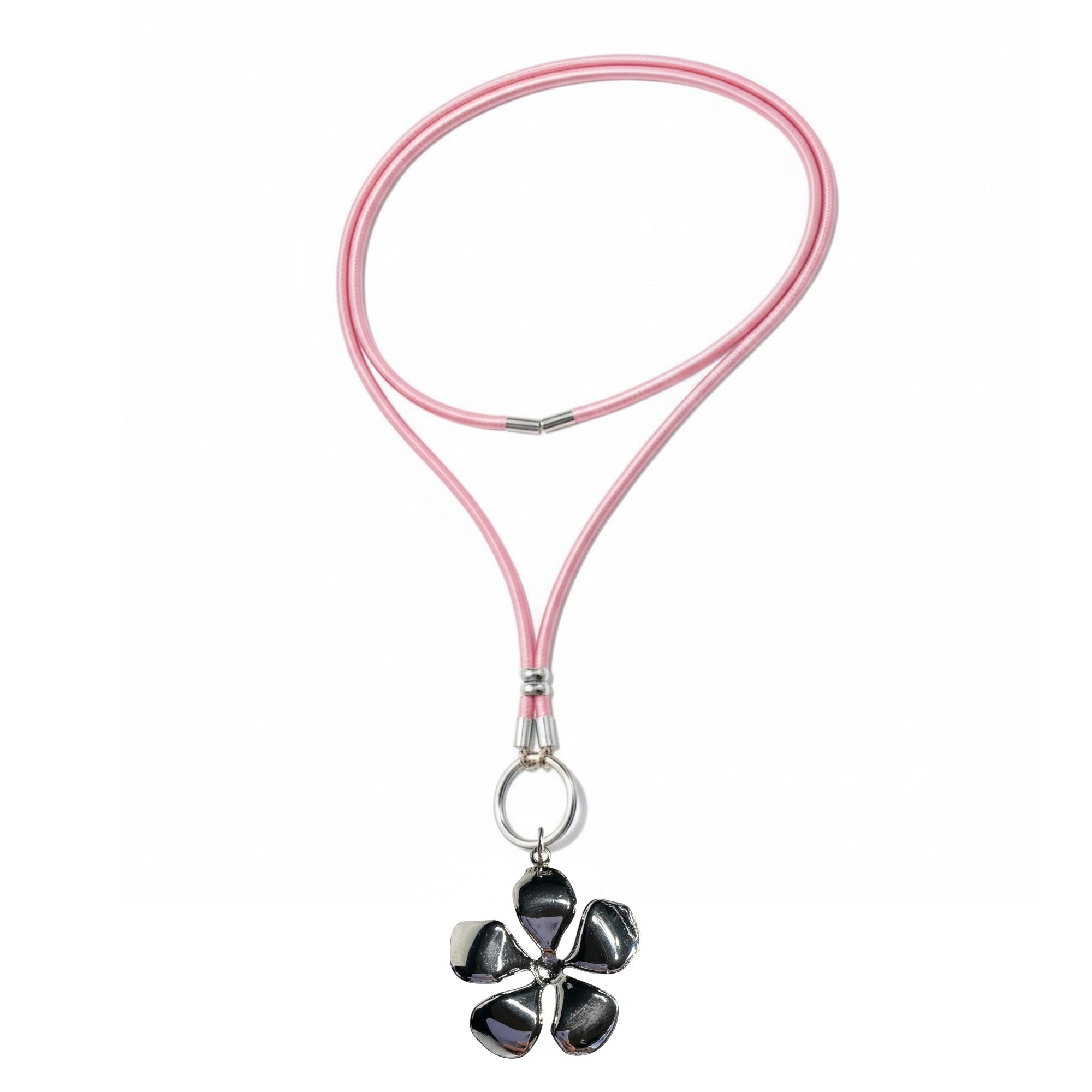COLLAR DE SEDA CON FLOR SAKURA
