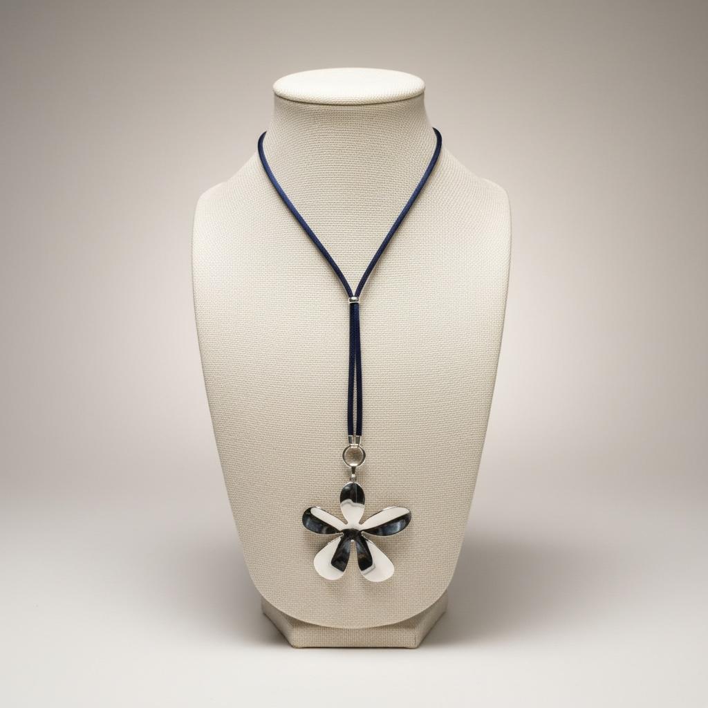 florece en hawai-Colgante largo ajustable y transformable con flor hawaiana