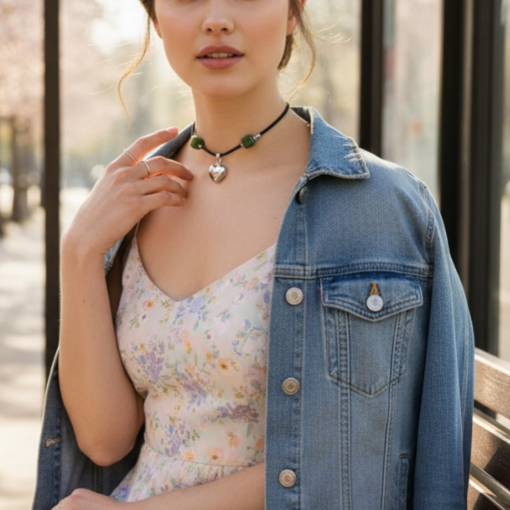 Corazón de acero en verde