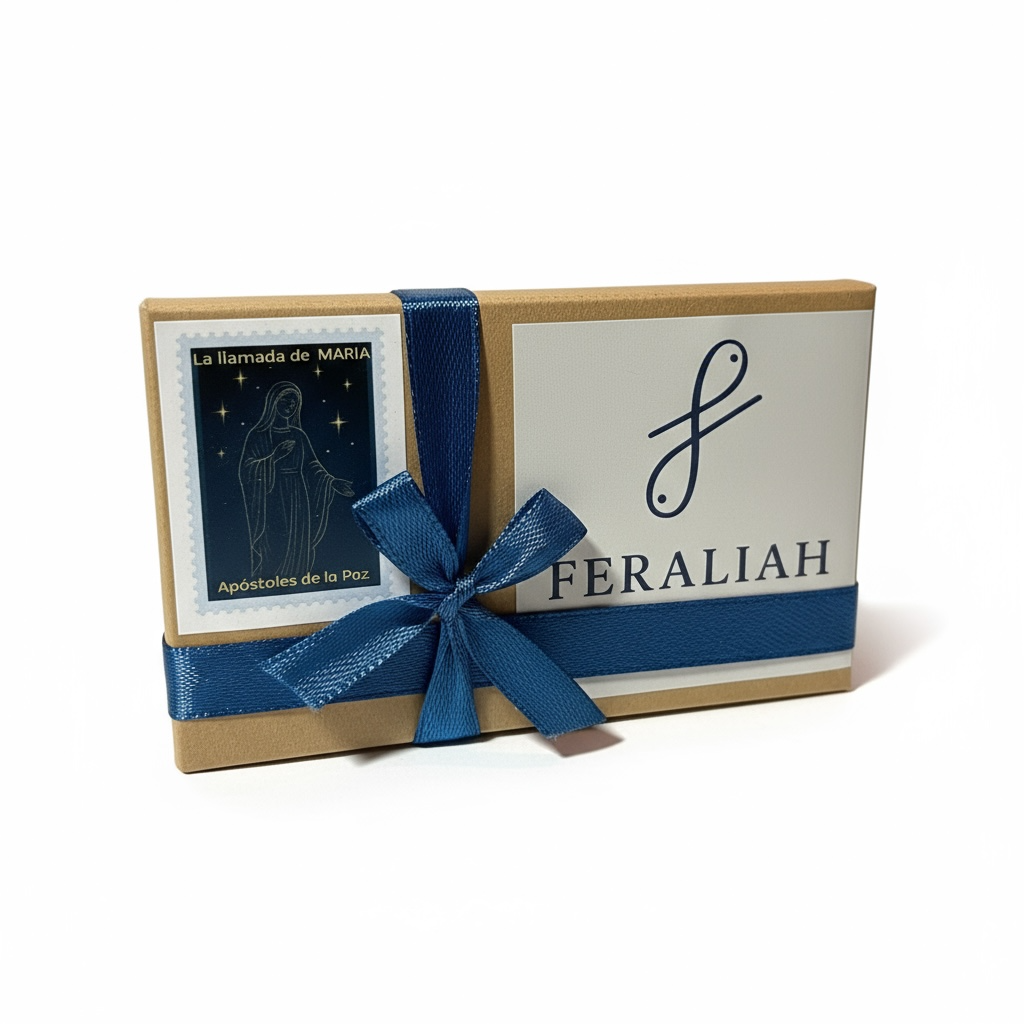 Medalla pentagonal Reina de la Paz en cadena bolitas de plata efecto diamantadas plata de ley