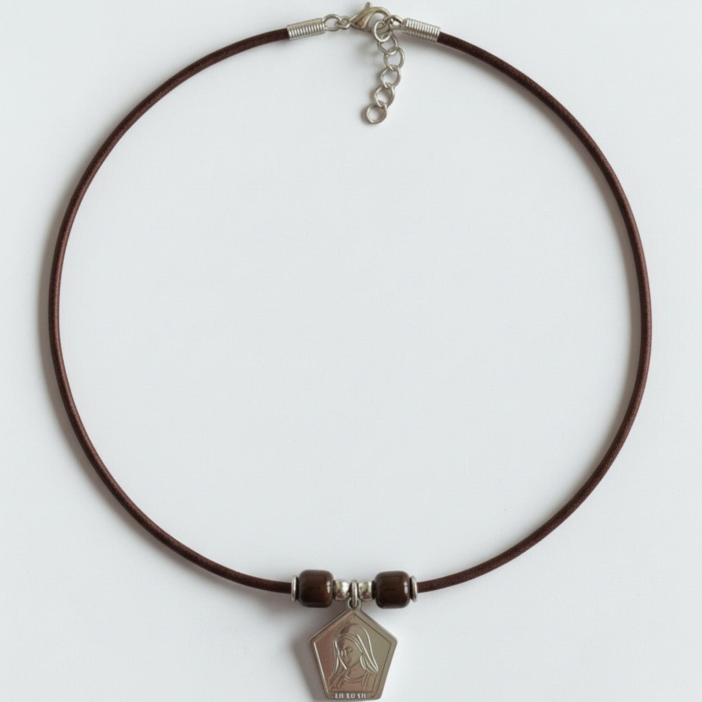 Medalla con cordón de seda satinada