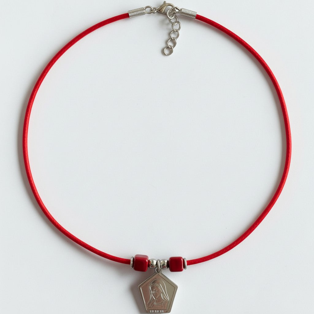 Medalla con cordón de seda satinada