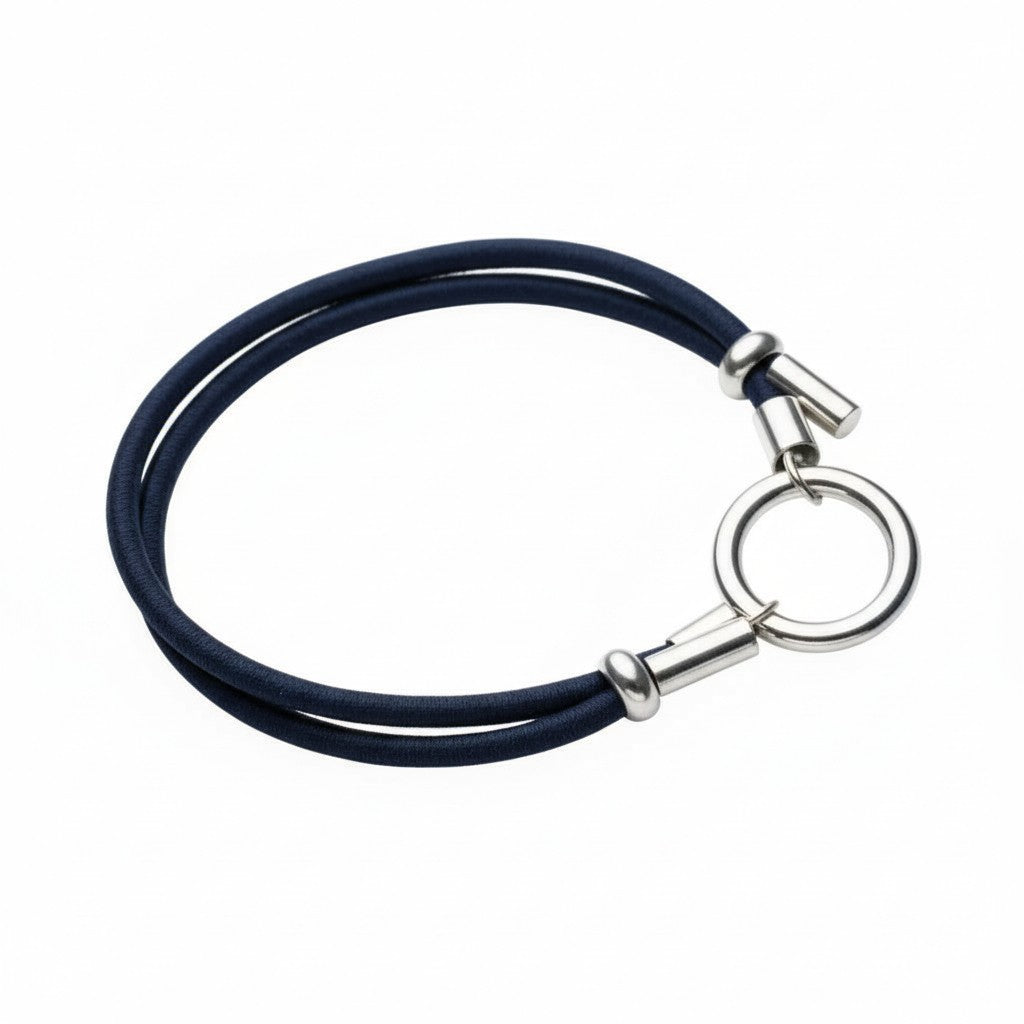 Pulseras de plata con de seda satinada