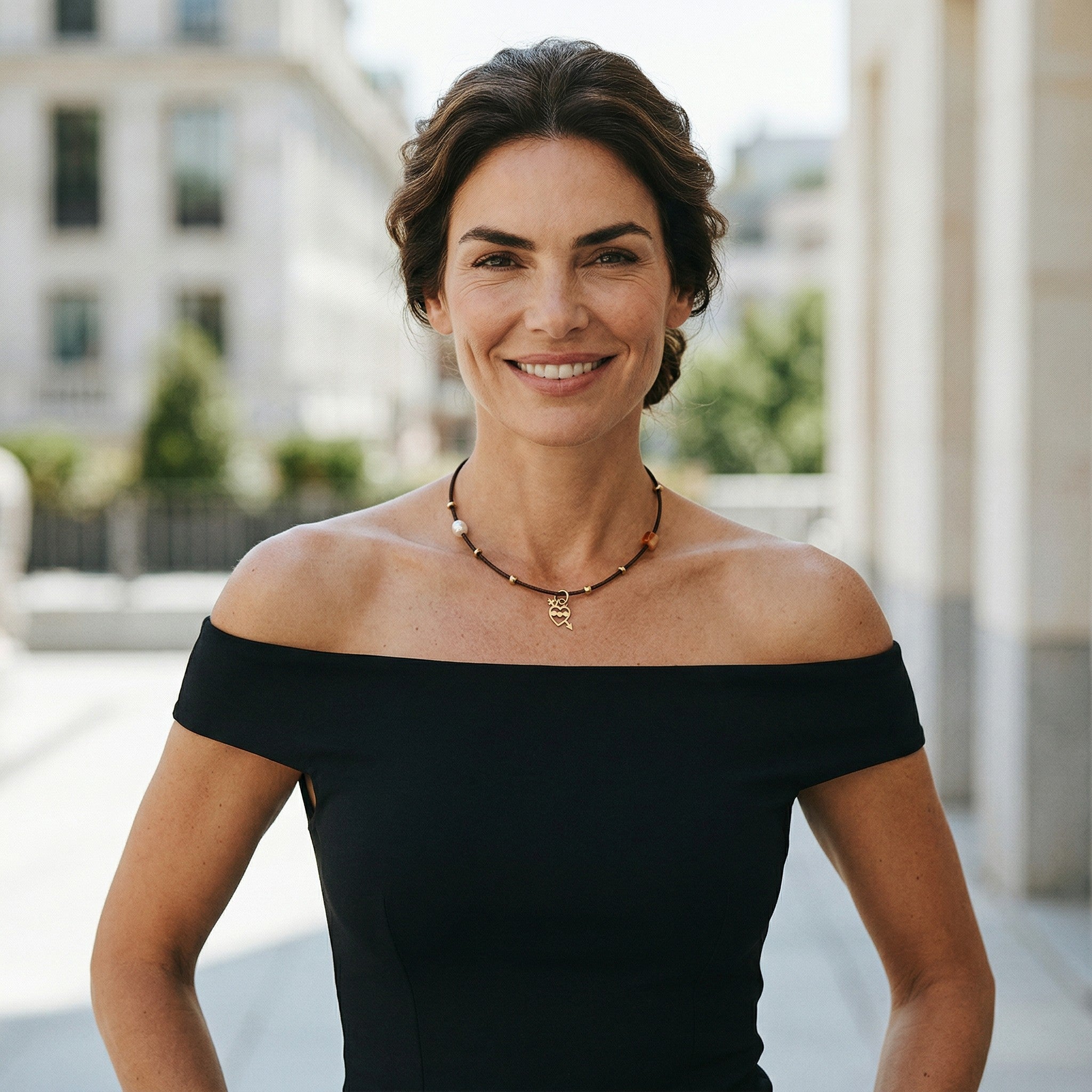 Sagrado corazón de Maria en oro  y Caramelo, plata 925 chapada en oro 18kt