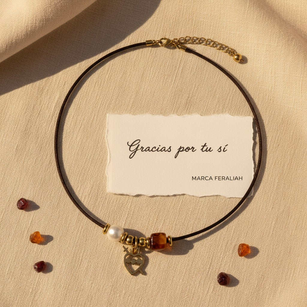 Sagrado corazón de Maria en oro  y Caramelo, plata 925 chapada en oro 18kt